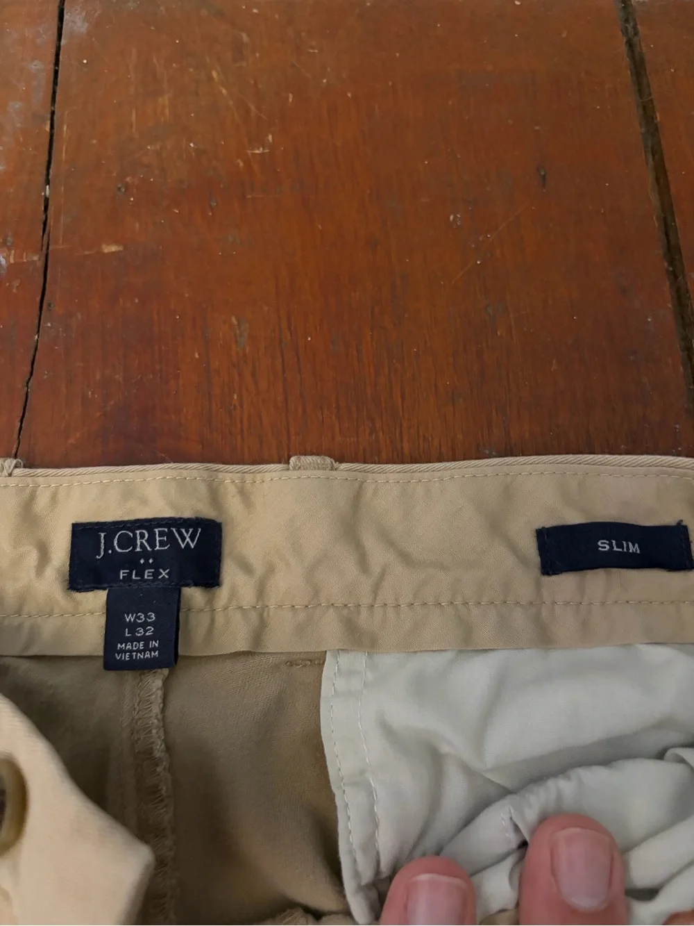 J. Crew Slim Khaki Chino Pants in Light Beige